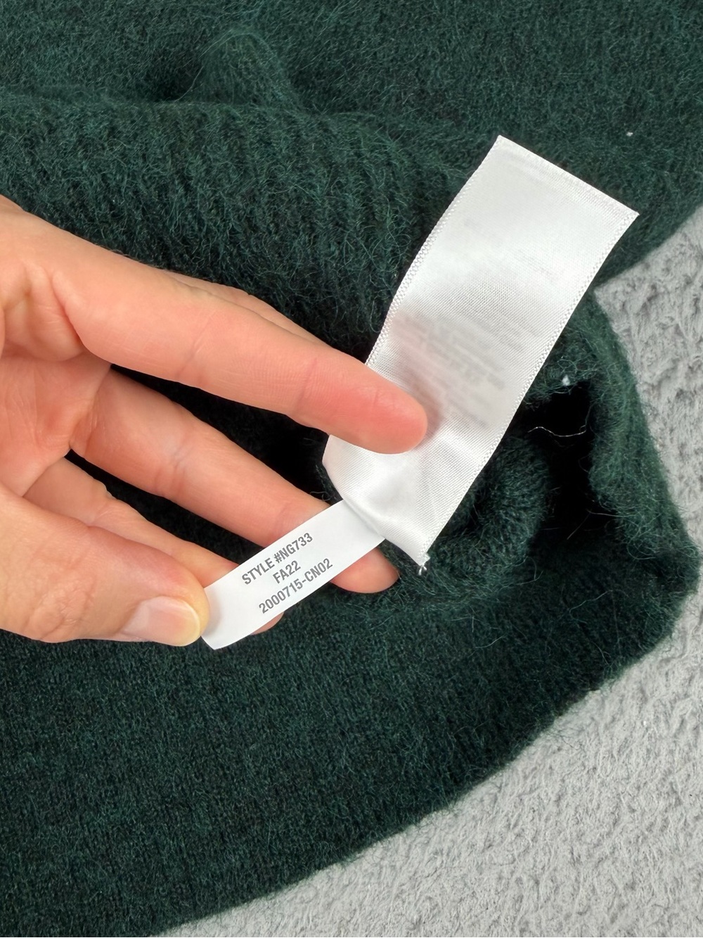 Madewell Vinson Shawl Collar Sweater Womens Large Green Cozy Pullover Preppy - Picture 9 of 10